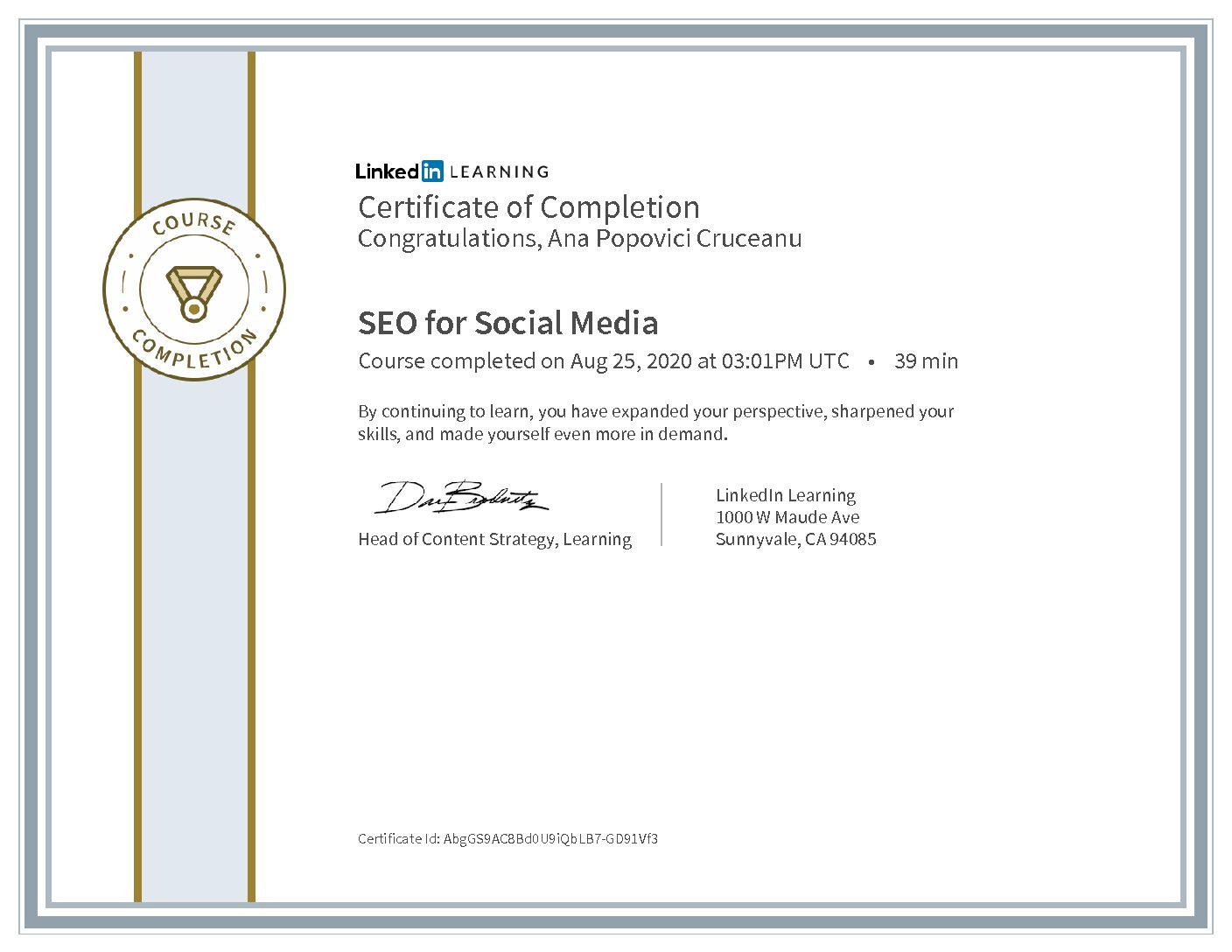 CertificateOfCompletion_SEO for Social Media CertificateOfCompletion_SEO for Social Media